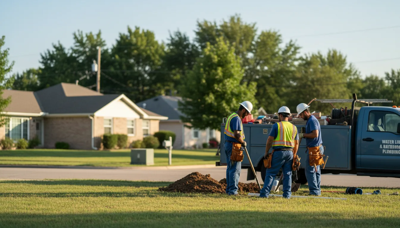 Residential water line and bathroom plumbing service in West Farmington, OH